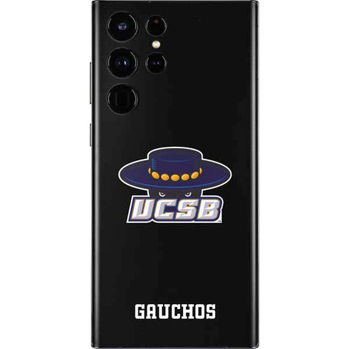University of California-Santa Barbara UCSB Gauchos Black Galaxy S22 Ultra Skin