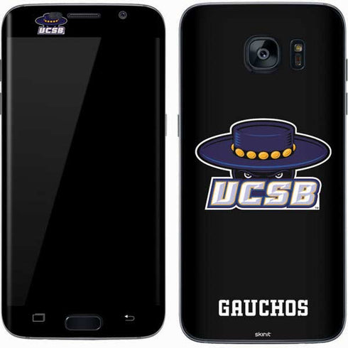 University of California-Santa Barbara UCSB Gauchos Black Galaxy S7 Skin