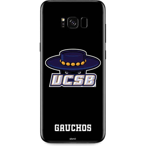 University of California-Santa Barbara UCSB Gauchos Black Galaxy S8 Plus Skin