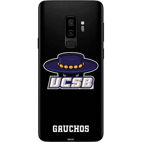University of California-Santa Barbara UCSB Gauchos Black Galaxy S9 Plus Skin