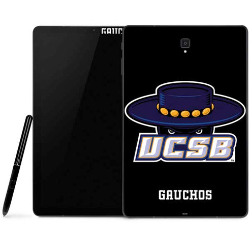 University of California-Santa Barbara UCSB Gauchos Black Samsung Galaxy Tab Skin