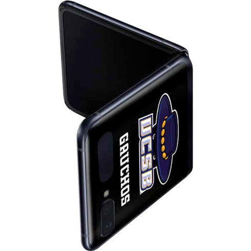 University of California-Santa Barbara UCSB Gauchos Black Galaxy Z Flip Skin
