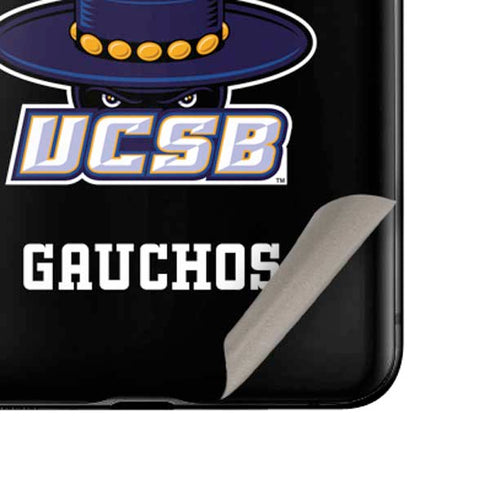 University of California-Santa Barbara UCSB Gauchos Black Galaxy Z Flip Skin