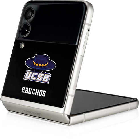 University of California-Santa Barbara UCSB Gauchos Black Galaxy Z Flip3 5G Skin