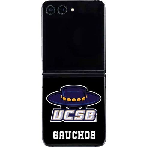 University of California-Santa Barbara UCSB Gauchos Black Galaxy Z Flip5 5G Skin
