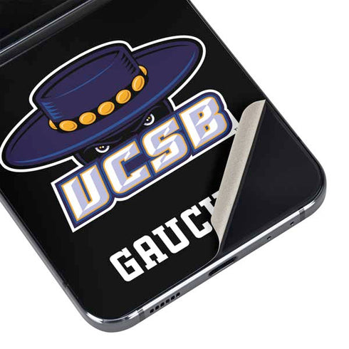 University of California-Santa Barbara UCSB Gauchos Black Galaxy Z Flip5 5G Skin