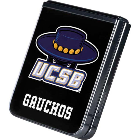 University of California-Santa Barbara UCSB Gauchos Black Galaxy Z Flip5 5G Skin