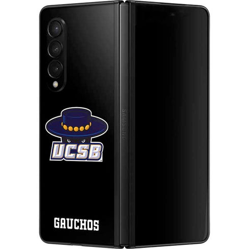 University of California-Santa Barbara UCSB Gauchos Black Galaxy Z Fold3 5G Skin