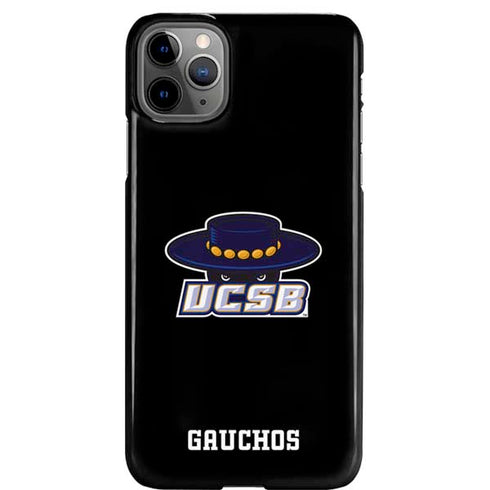 University of California-Santa Barbara UCSB Gauchos Black iPhone 11 Pro Max Lite Case
