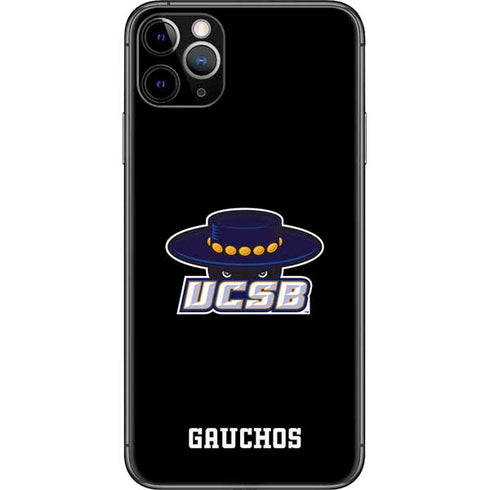 University of California-Santa Barbara UCSB Gauchos Black iPhone 11 Pro Max Skin
