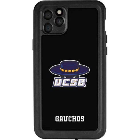 University of California-Santa Barbara UCSB Gauchos Black iPhone 11 Pro Max Waterproof Case