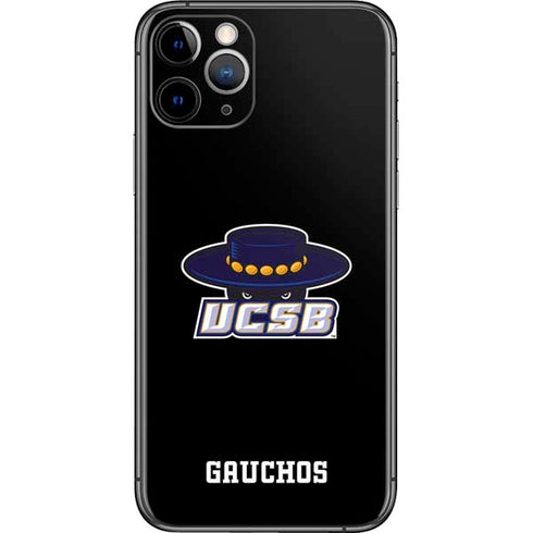 University of California-Santa Barbara UCSB Gauchos Black iPhone 11 Pro Skin