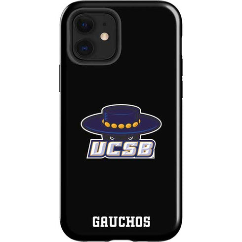 University of California-Santa Barbara UCSB Gauchos Black iPhone 12 Impact Case