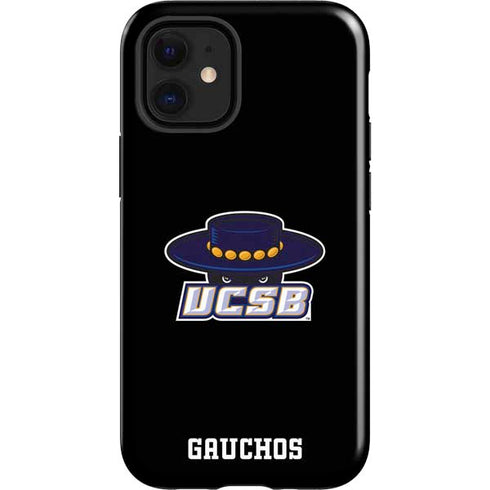 University of California-Santa Barbara UCSB Gauchos Black iPhone 12 Mini Impact Case
