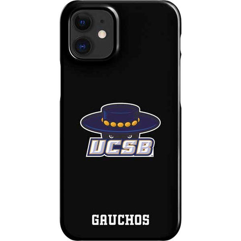 University of California-Santa Barbara UCSB Gauchos Black iPhone 12 Mini Lite Case