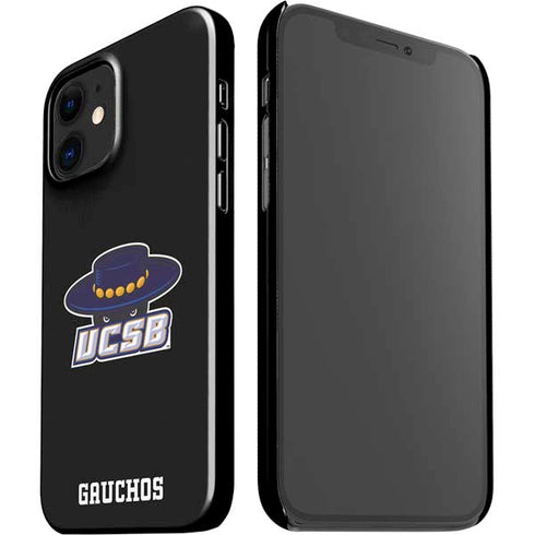 University of California-Santa Barbara UCSB Gauchos Black iPhone 12 Mini Lite Case