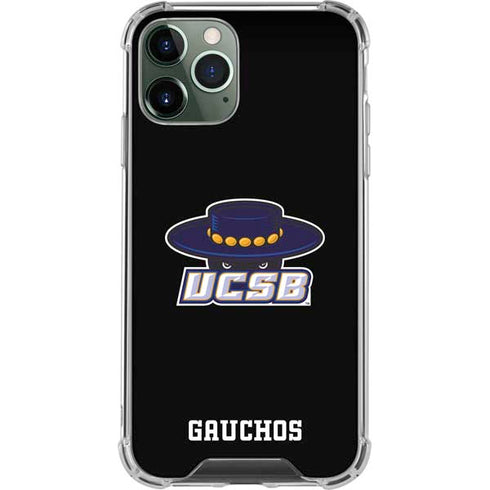 University of California-Santa Barbara UCSB Gauchos Black iPhone 12 Pro Clear Case