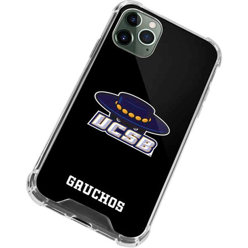 University of California-Santa Barbara UCSB Gauchos Black iPhone 12 Pro Clear Case