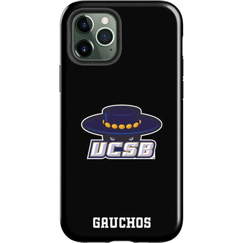 University of California-Santa Barbara UCSB Gauchos Black iPhone 12 Pro Impact Case