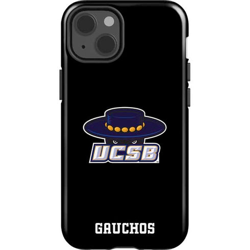 University of California-Santa Barbara UCSB Gauchos Black iPhone 13 Impact Case