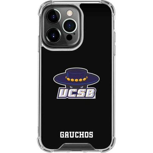 University of California-Santa Barbara UCSB Gauchos Black iPhone 13 Pro Clear Case