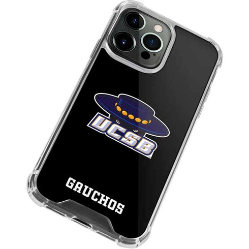 University of California-Santa Barbara UCSB Gauchos Black iPhone 13 Pro Clear Case