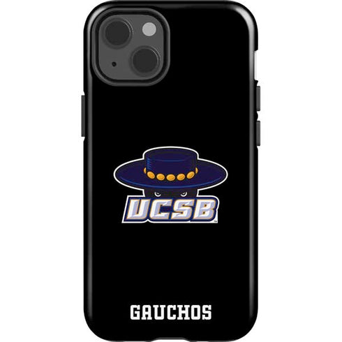 University of California-Santa Barbara UCSB Gauchos Black iPhone 14 Impact Case