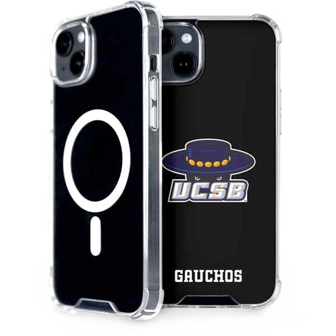 University of California-Santa Barbara UCSB Gauchos Black iPhone 14 Plus MagSafe Case