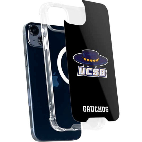 University of California-Santa Barbara UCSB Gauchos Black iPhone 15 Plus MagSafe Case