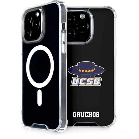 University of California-Santa Barbara UCSB Gauchos Black iPhone 15 Pro MagSafe Case