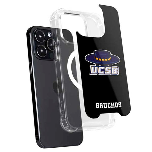 University of California-Santa Barbara UCSB Gauchos Black iPhone 15 Pro MagSafe Case