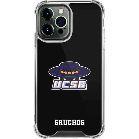 University of California-Santa Barbara UCSB Gauchos Black iPhone 14 Pro Max Clear Case