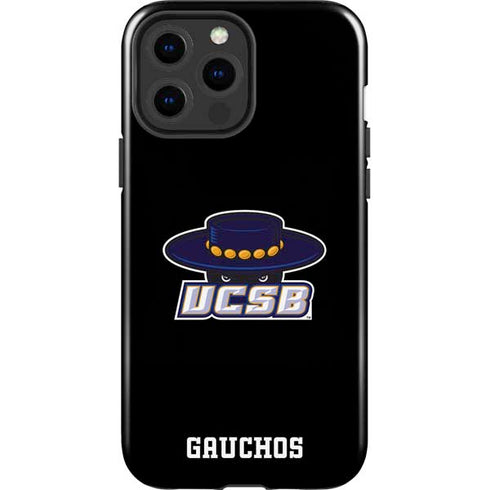 University of California-Santa Barbara UCSB Gauchos Black iPhone 15 Pro Max Impact Case