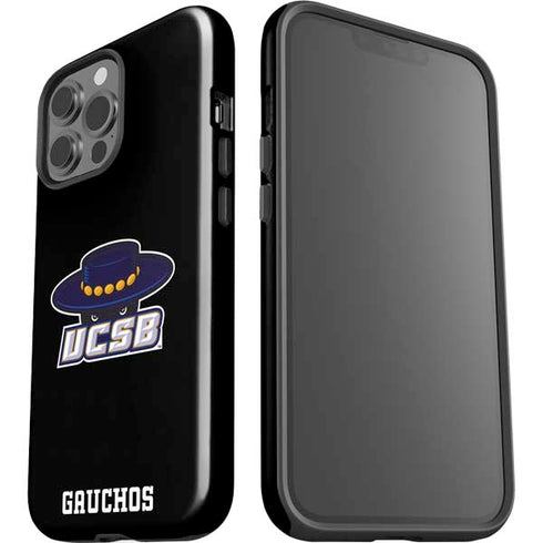 University of California-Santa Barbara UCSB Gauchos Black iPhone 15 Pro Max Impact Case