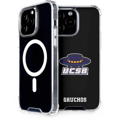University of California-Santa Barbara UCSB Gauchos Black iPhone 15 Pro Max MagSafe Case