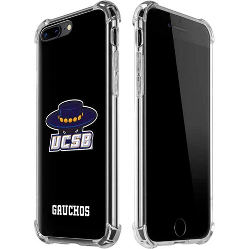 University of California-Santa Barbara UCSB Gauchos Black iPhone 7/8 Plus Clear Case