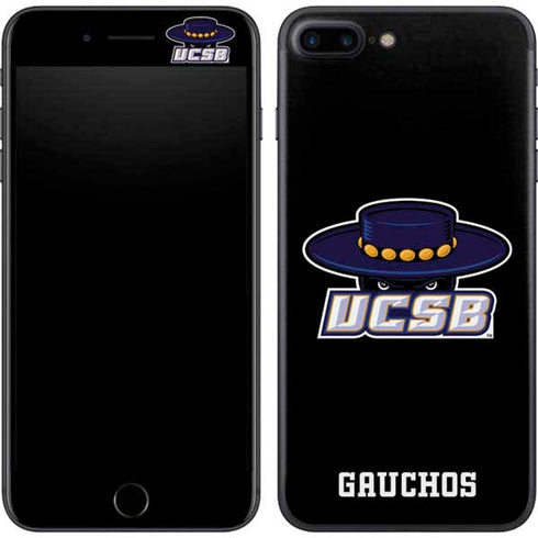 University of California-Santa Barbara UCSB Gauchos Black iPhone 8 Plus Skin