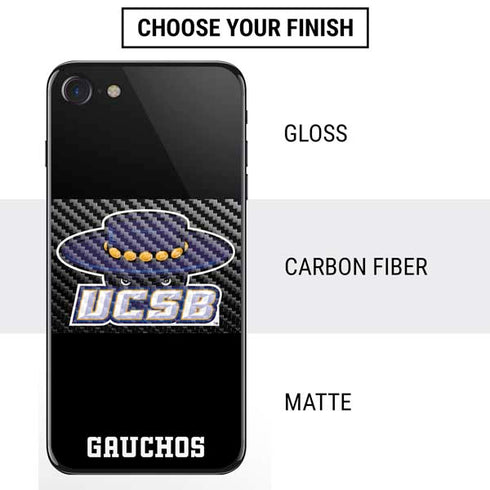 University of California-Santa Barbara UCSB Gauchos Black iPhone SE (2nd & 3rd Gen) Skin
