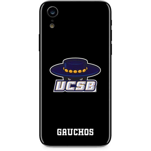 University of California-Santa Barbara UCSB Gauchos Black iPhone XR Skin