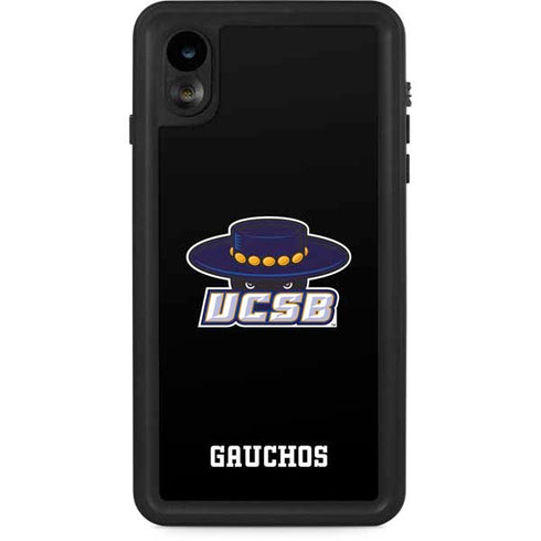 University of California-Santa Barbara UCSB Gauchos Black iPhone XR Waterproof Case