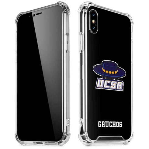 University of California-Santa Barbara UCSB Gauchos Black iPhone XS Max Clear Case