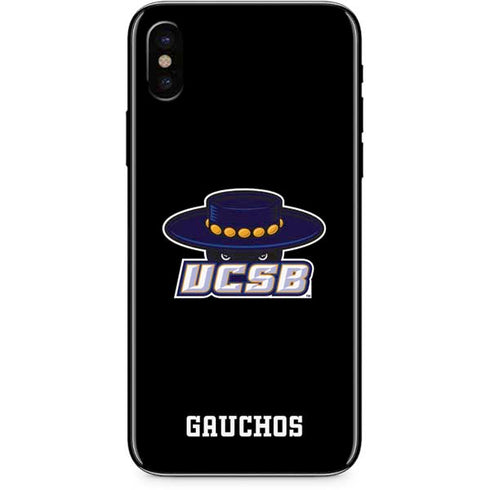 University of California-Santa Barbara UCSB Gauchos Black iPhone XS Max Skin