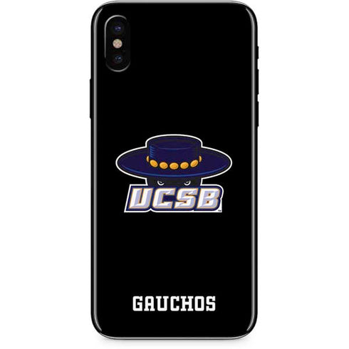 University of California-Santa Barbara UCSB Gauchos Black iPhone XS Skin