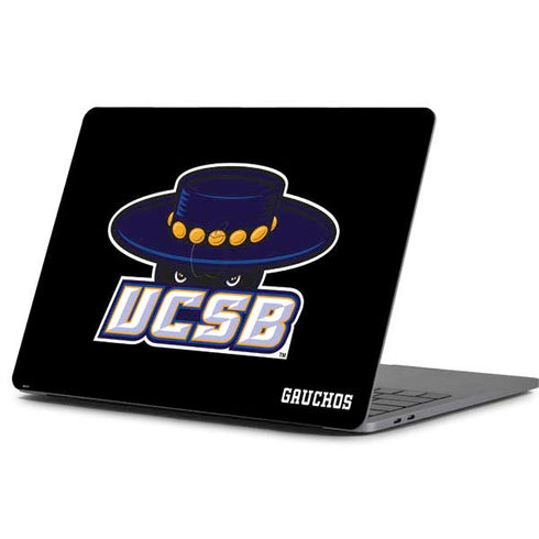 University of California-Santa Barbara UCSB Gauchos Black Apple MacBook Pro 13-inch Skin