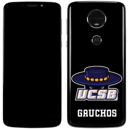 University of California-Santa Barbara UCSB Gauchos Black Moto E5 Plus Skin