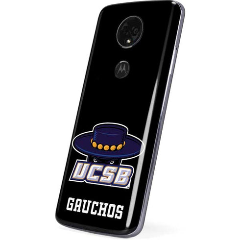 University of California-Santa Barbara UCSB Gauchos Black Moto E5 Plus Skin