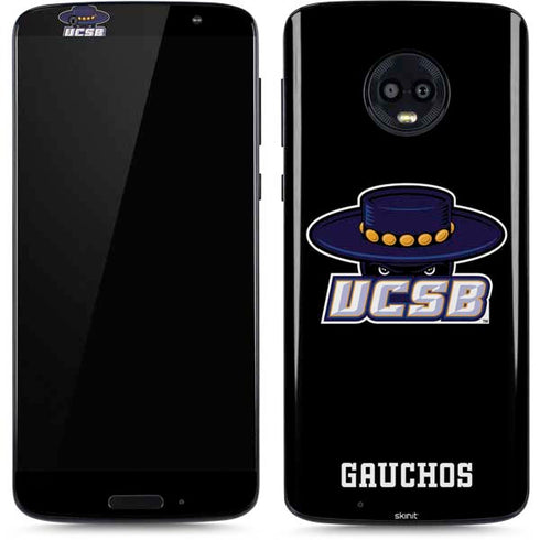 University of California-Santa Barbara UCSB Gauchos Black Moto G6 Skin