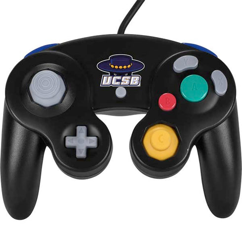 University of California-Santa Barbara UCSB Gauchos Black Nintendo GameCube Controller Skin