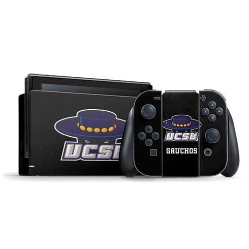 University of California-Santa Barbara UCSB Gauchos Black Nintendo Switch Bundle Skin