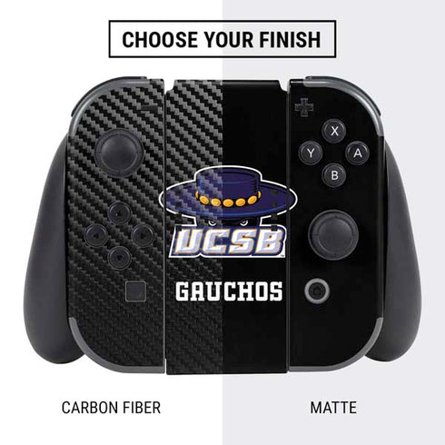 University of California-Santa Barbara UCSB Gauchos Black Nintendo Switch Bundle Skin